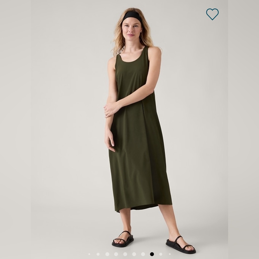 NWOT Athleta Presidio Traveler Maxi Dress-Aspen Green size Large
